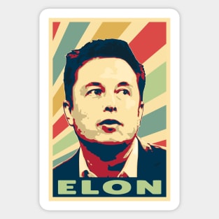 Elon Musk Hero Vintage Colors Sticker